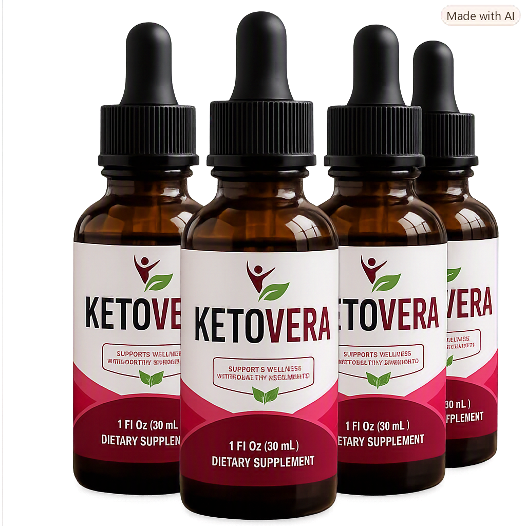 Three bottles of Ketovera metabolism support liquid-drops, official bundle